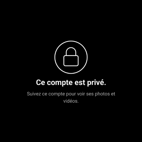 un compte privé sur Instagram