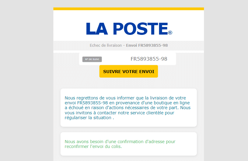 exemple dun email de phishing