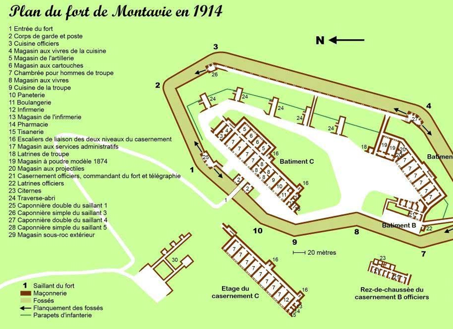 plan du fort de montavie